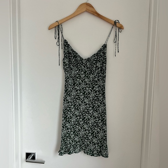 Reformation 2 Esther Green Floral Mini Dress - Picture 6 of 14